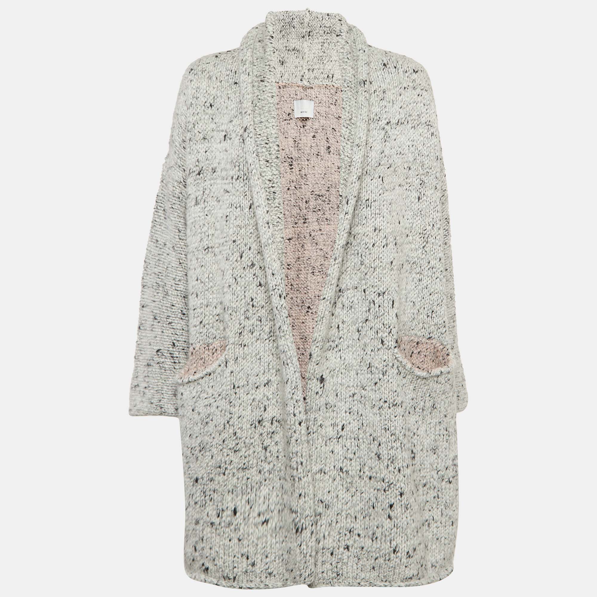 Zadig & Voltaire Grey Knit Open Front Cardigan XS/S