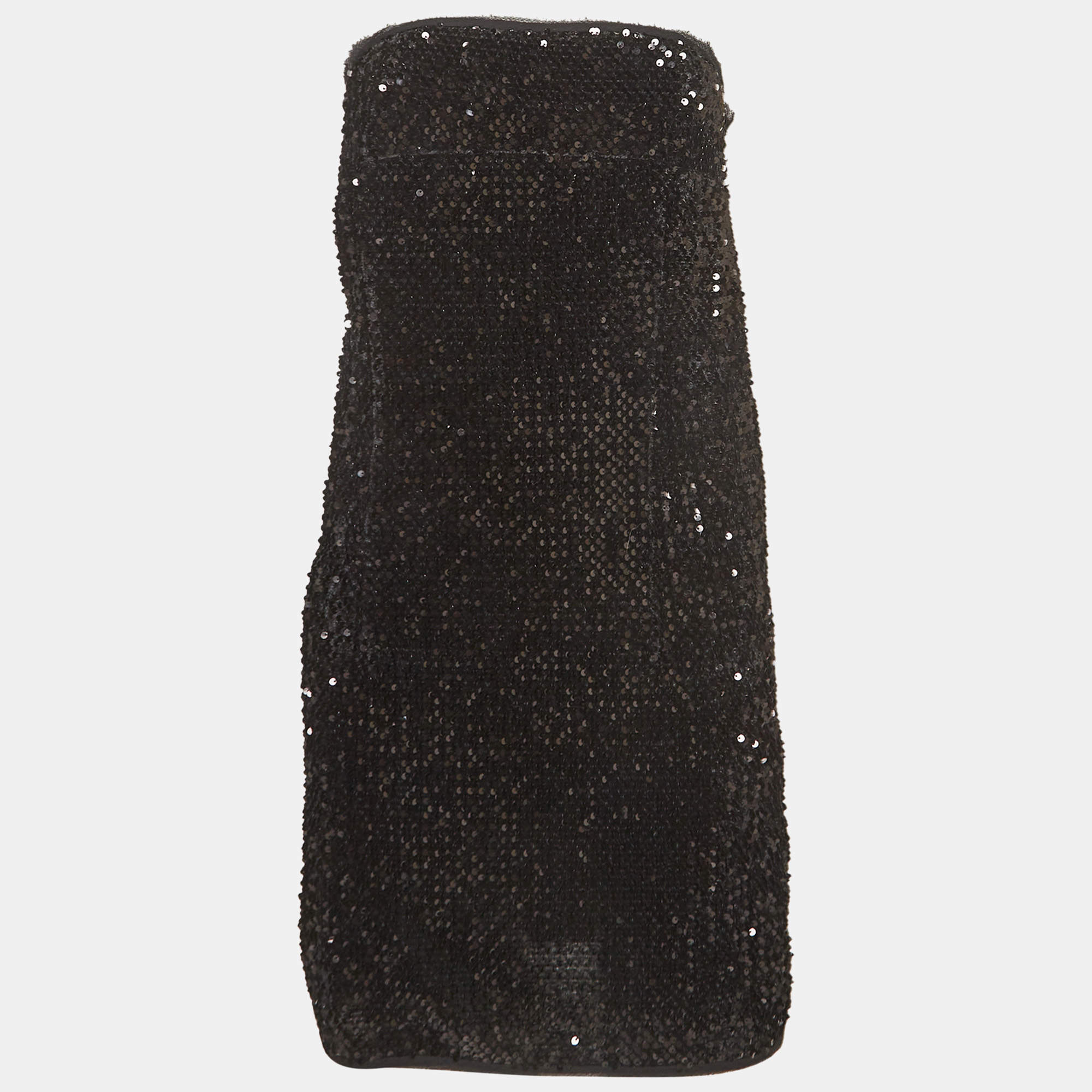Pre Owned Zadig & Voltaire Black Sequin Raleg Mini Tube Dress M