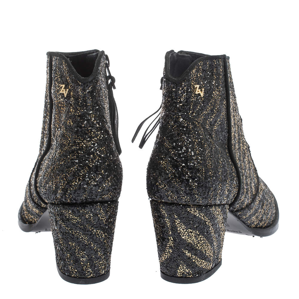 zadig and voltaire glitter boots