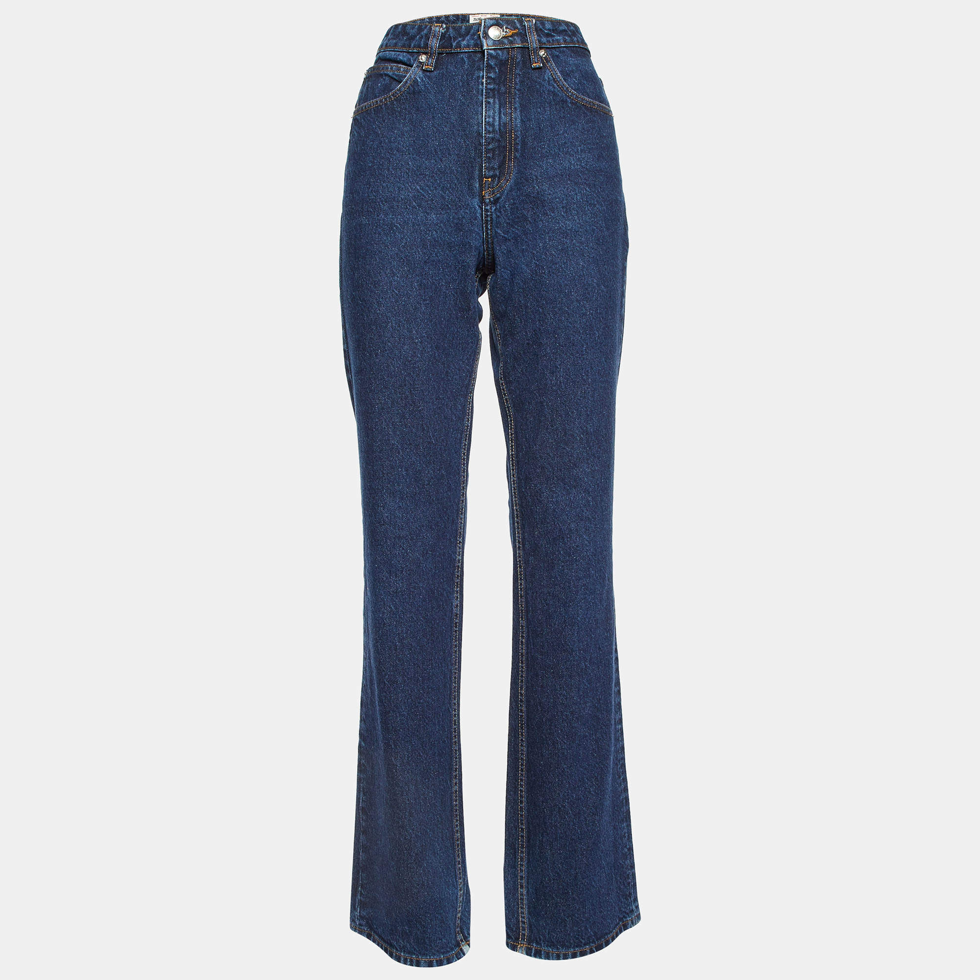 Zadig & Voltaire Defile Blue Denim Wide Leg Jeans M/Waist 31"