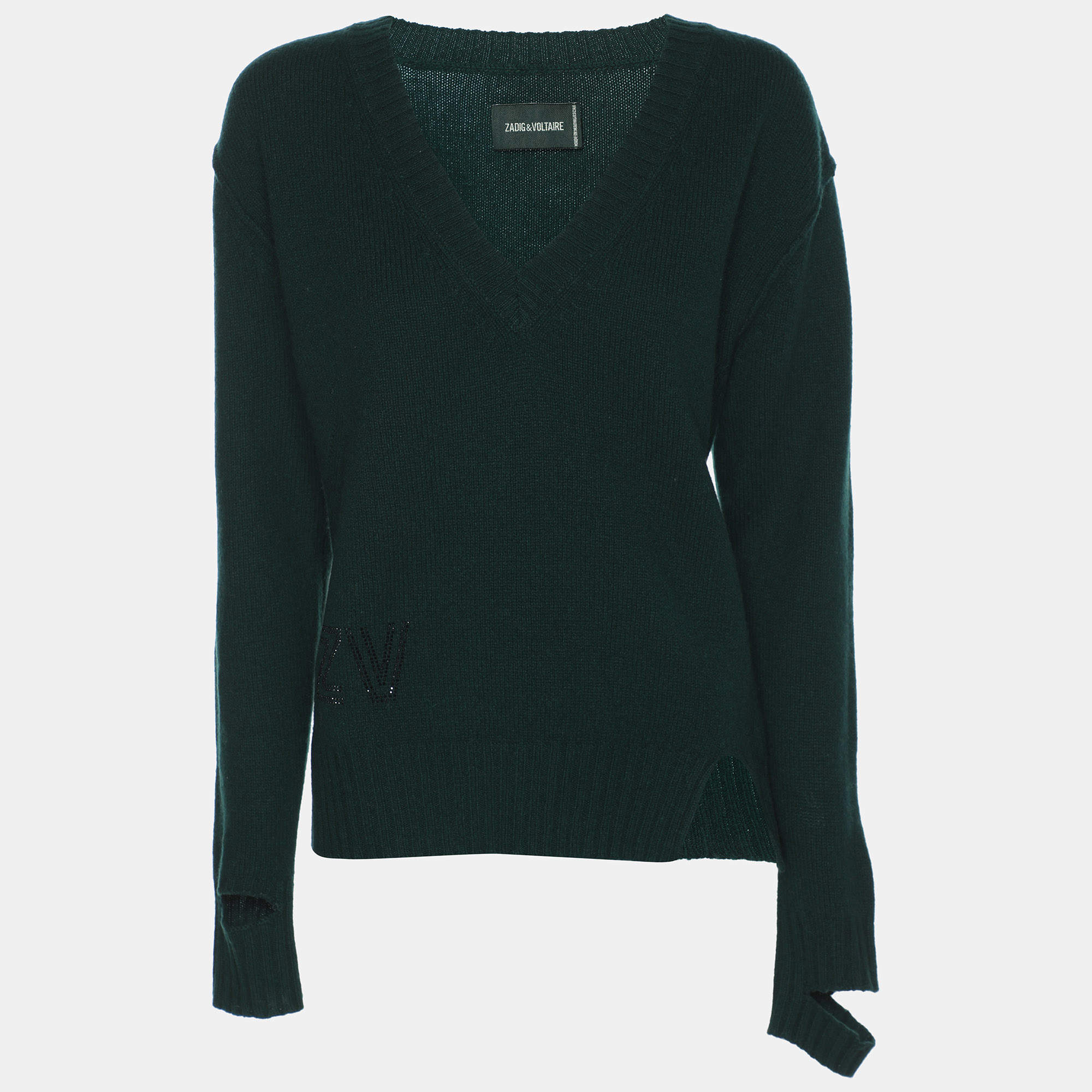 Zadig & Voltaire Green Wool Knit Sweater XS