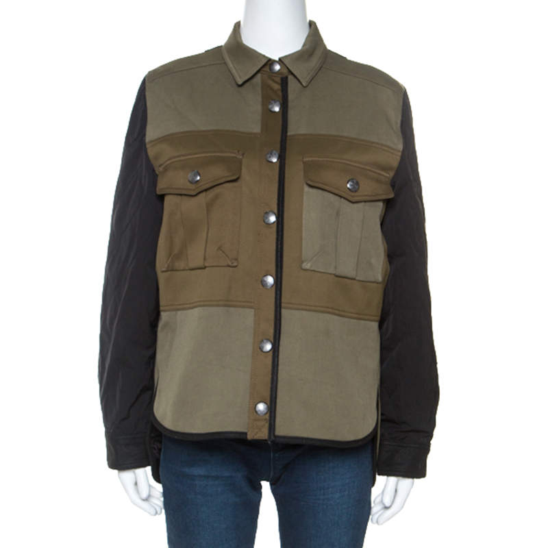 Zadig and Voltaire Green Cotton Timber Patch Jacket M