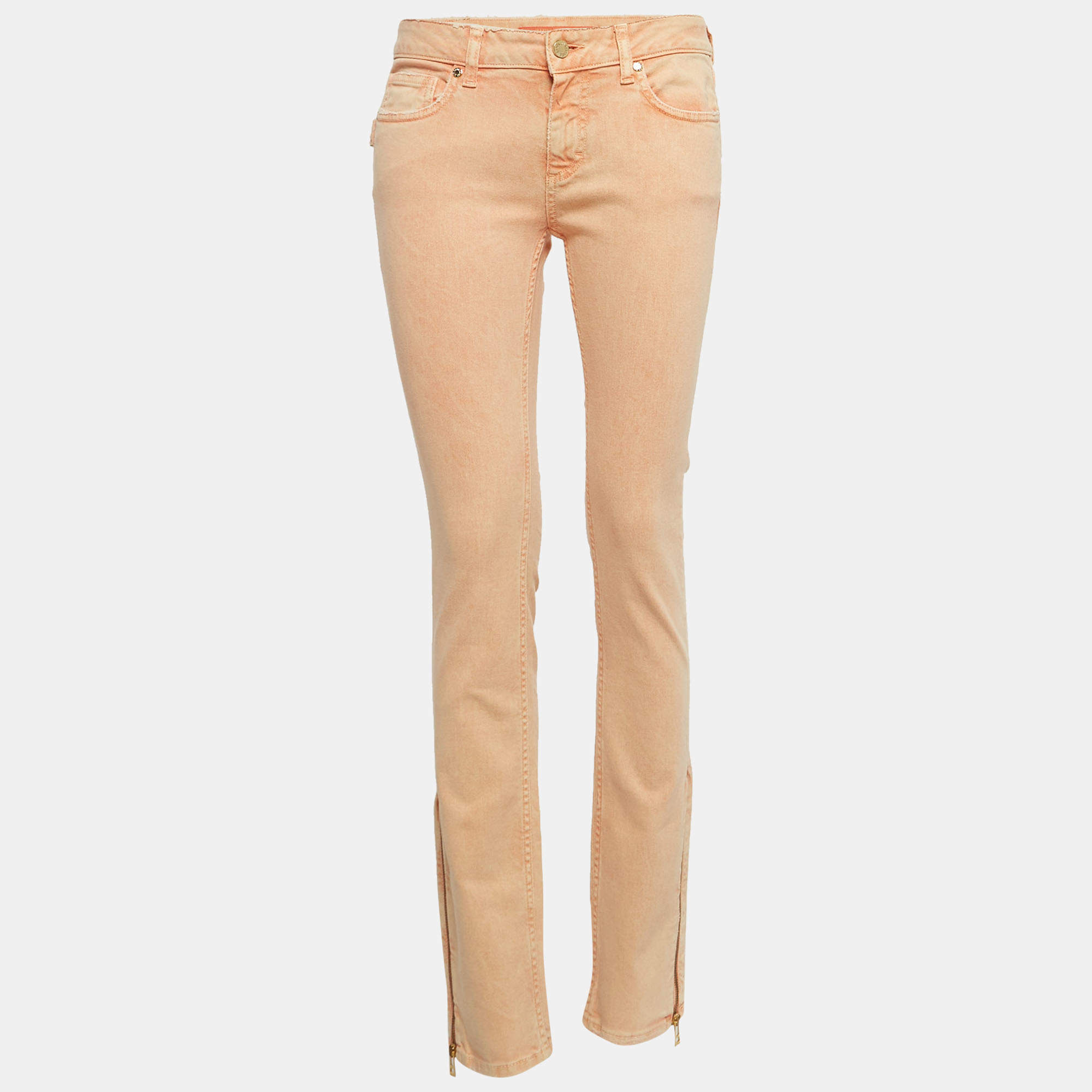 Zadig & Voltaire Light Orange Washed Denim Eva Snow Jeans M Waist 27"