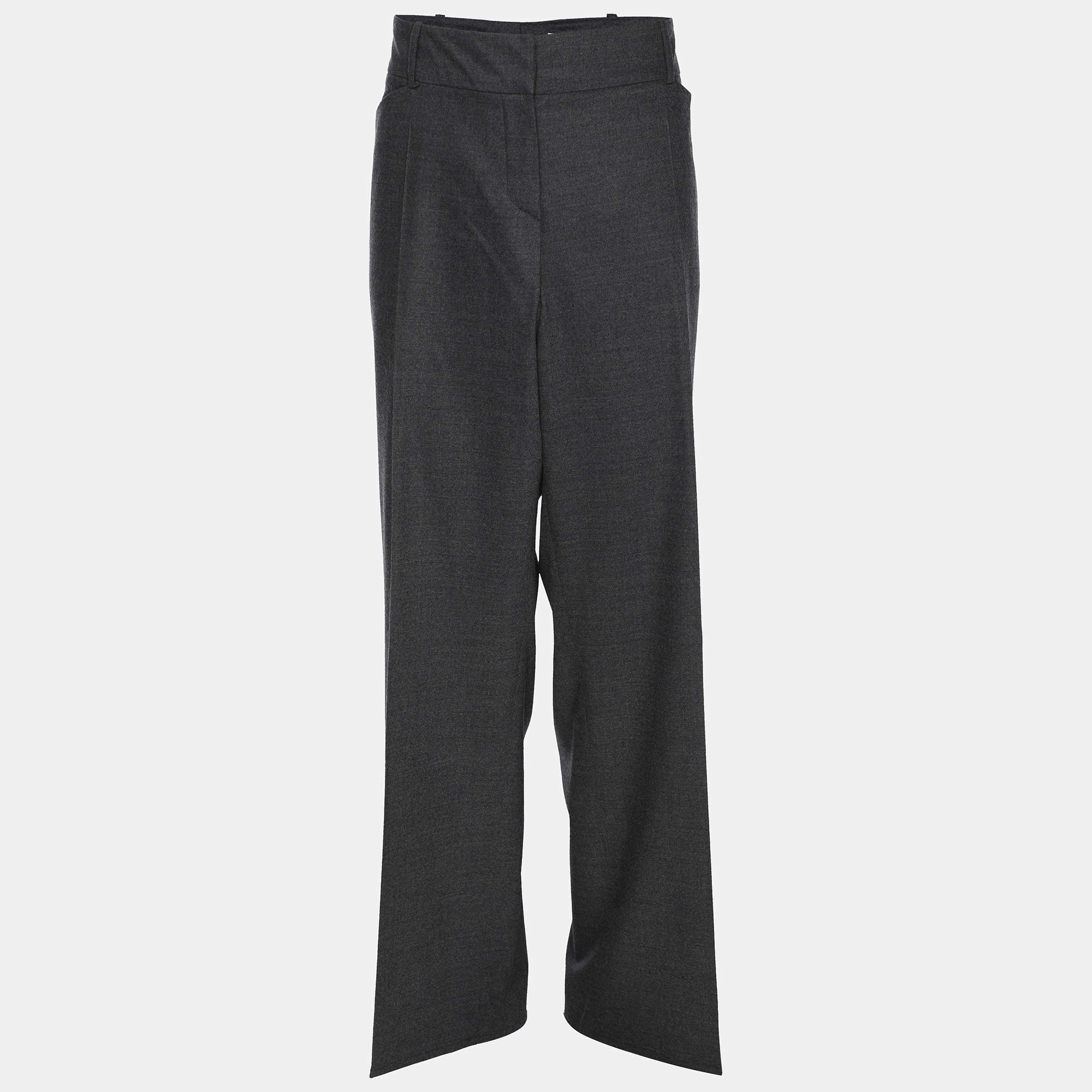 Pre Owned Z from Zenobia Grey Wool Blend Trousers XXL