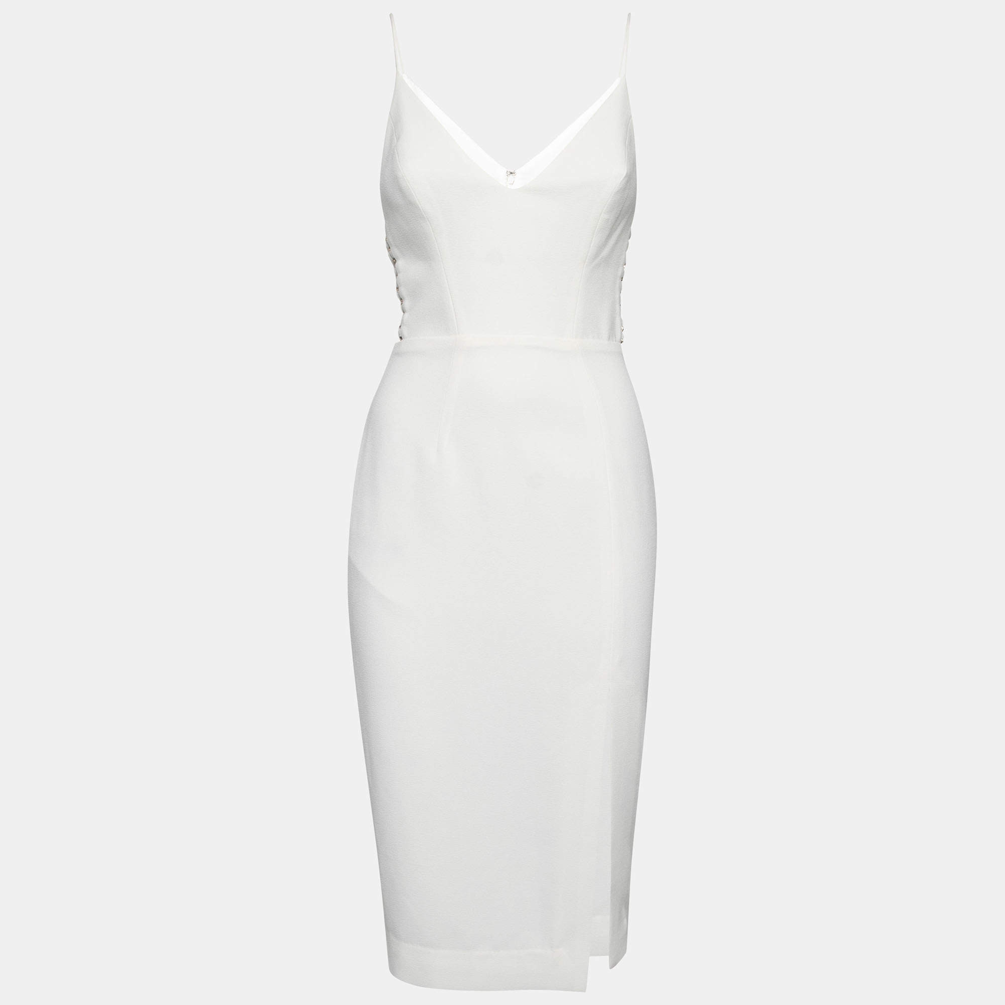 Zimmermann White Crepe Harness Midi Dress S Zimmermann | The Luxury Closet