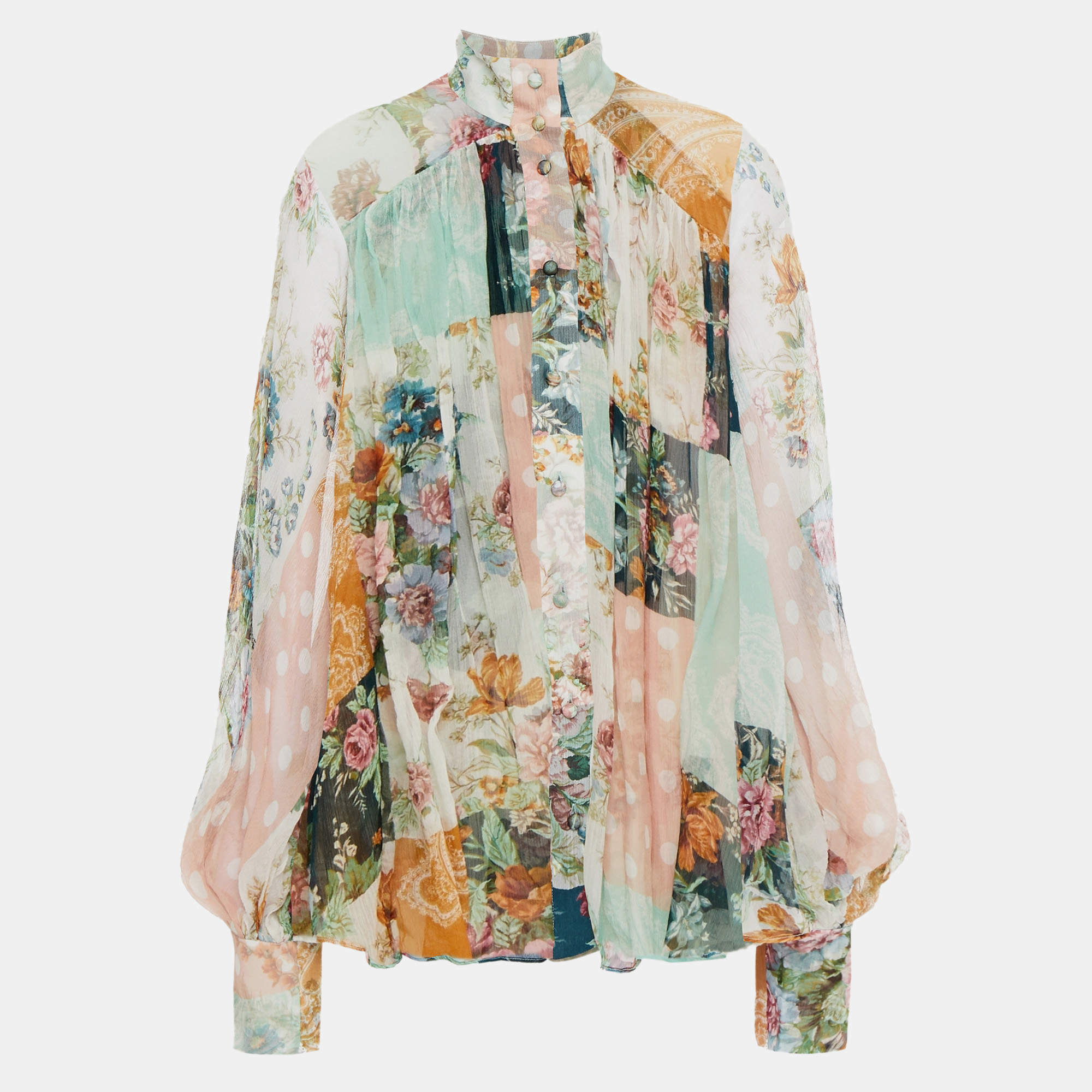 Pre Owned Zimmermann Silk Long Sleeved Top 2