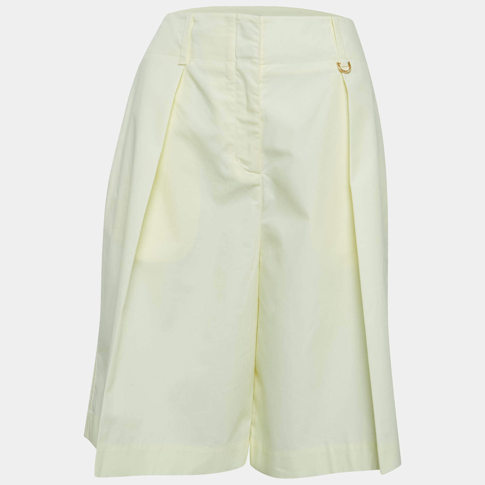 Zimmermann Yellow Cotton Pleated Shorts L