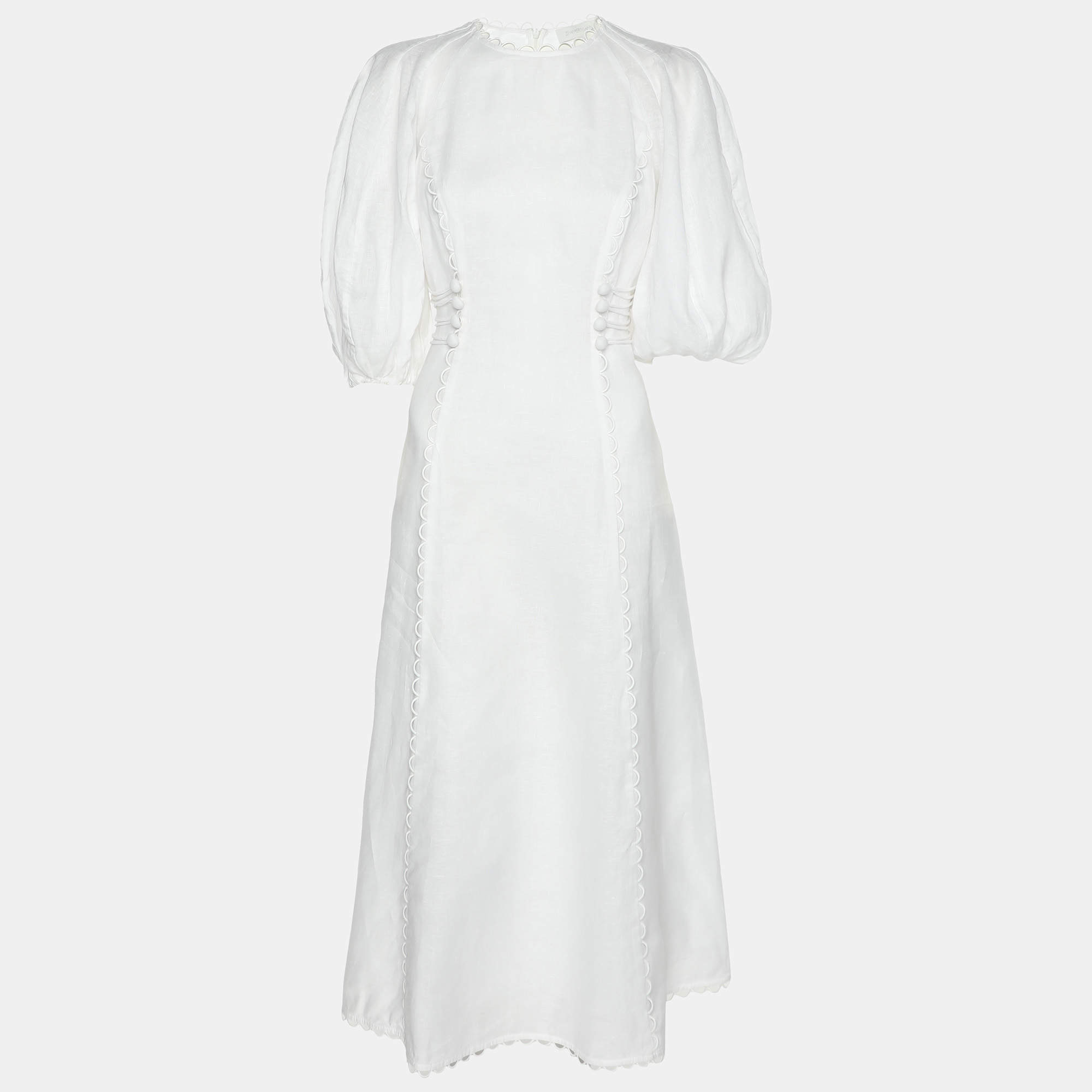 Zimmermann White Linen Maxi Dress M
