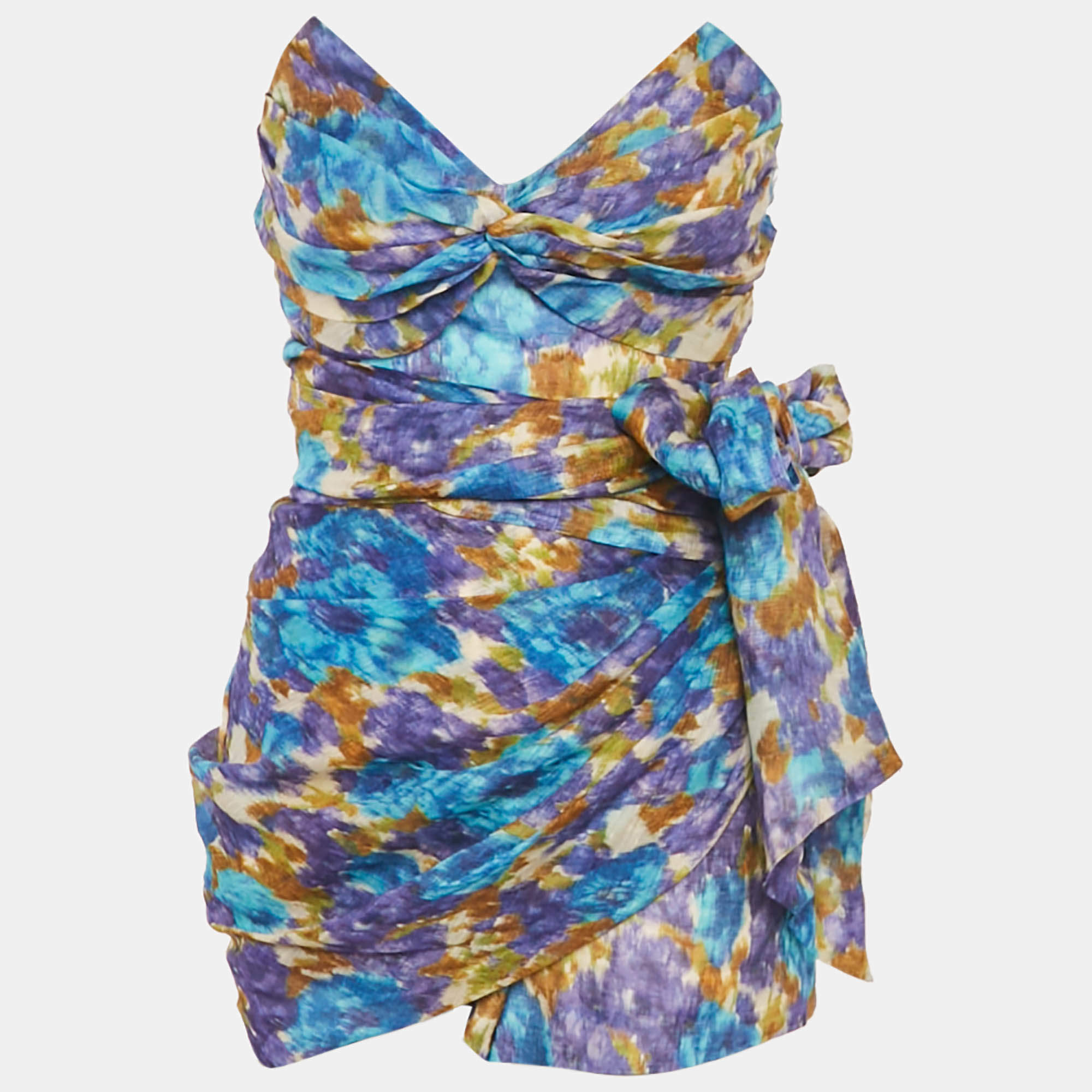 مملوكة مسبقًا Zimmermann Blue Printed High Tide Playsuit S