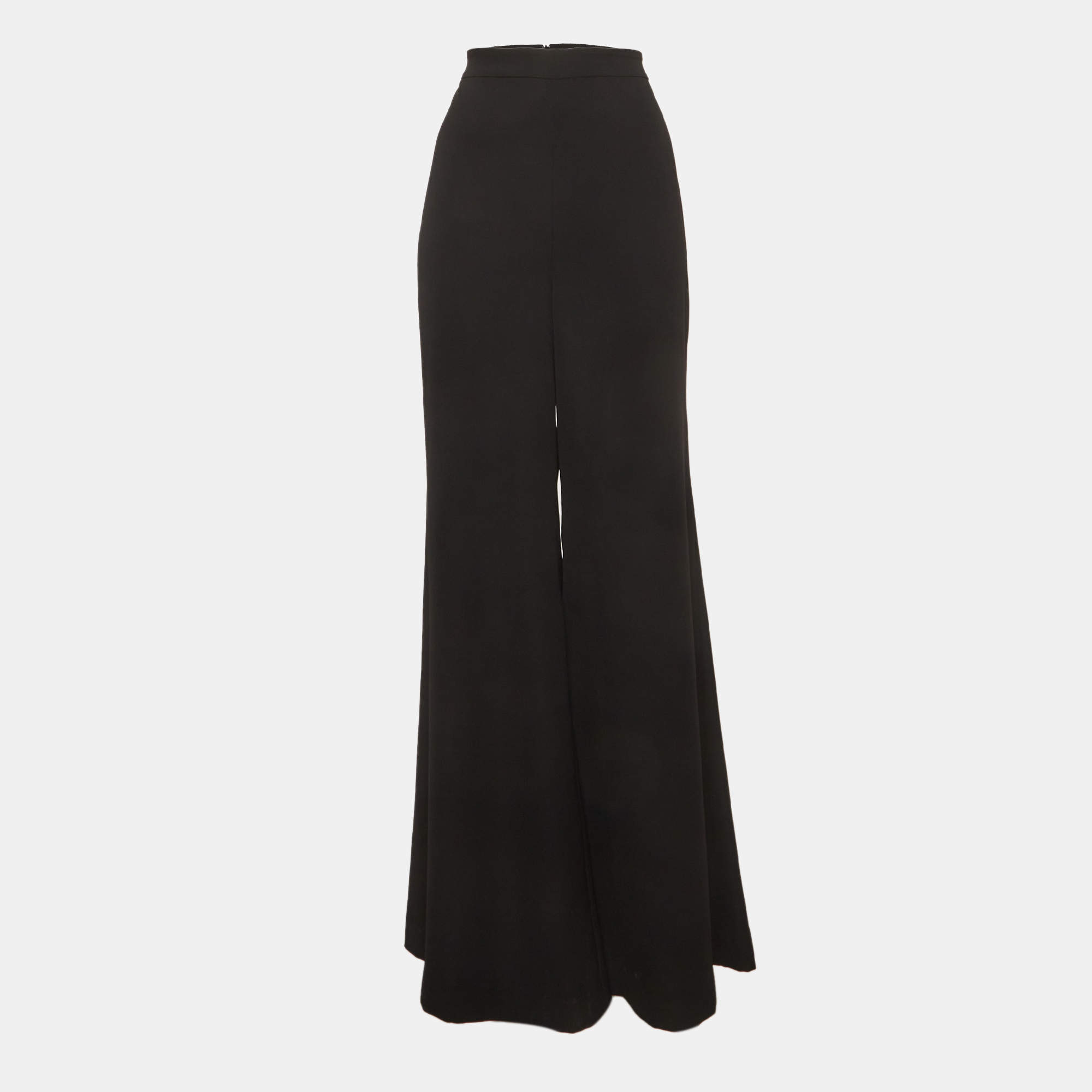 Pre Owned Zimmermann Black Twill Wide Leg Trousers M