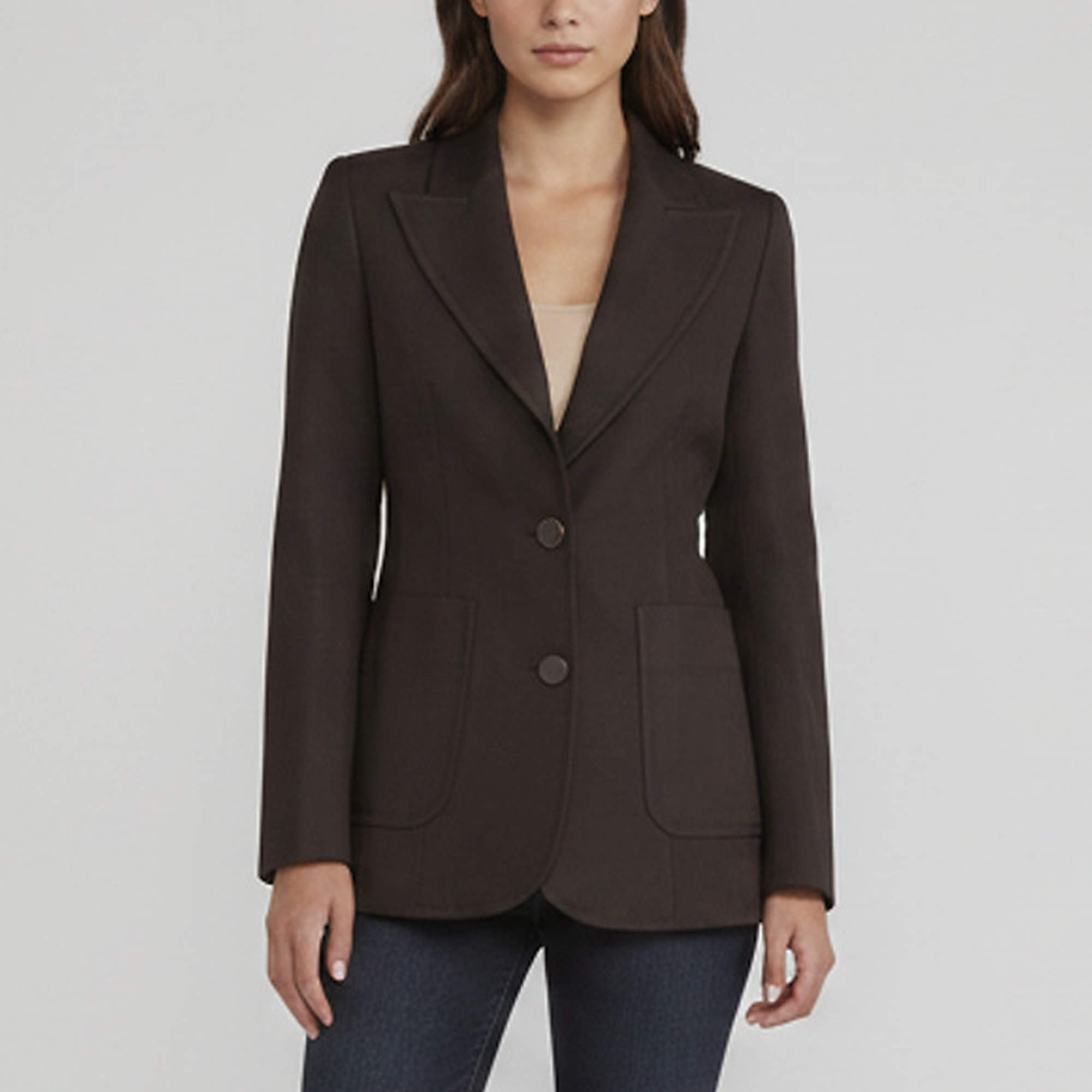 Pre Owned Zimmermann Black Wool Blend Single Breasted Blazer S