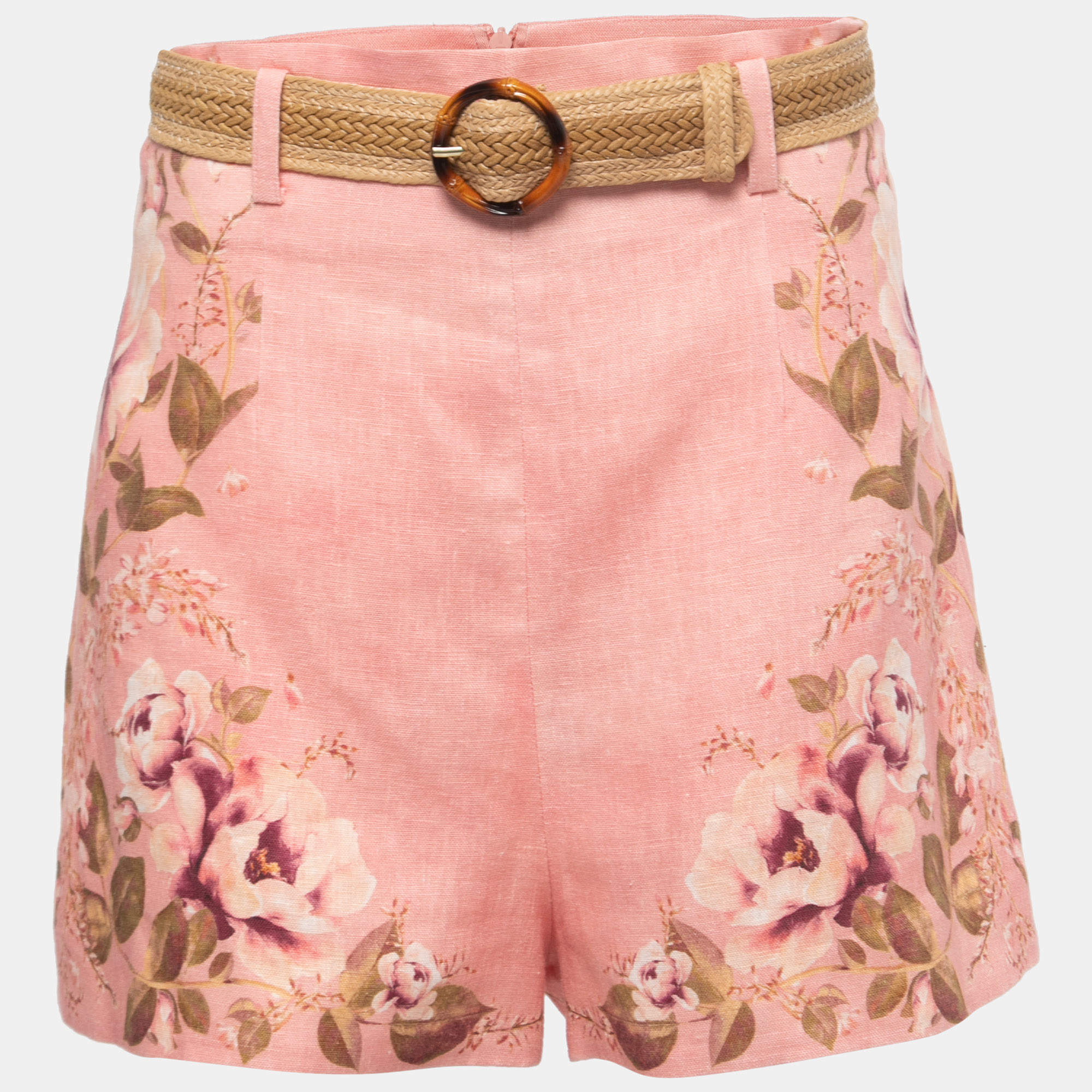 ショートパンツ ZIMMERMANN Silk blend shorts with floral print Rosa ZIMMERMANN Illuminate belted pleated floral-print silk and