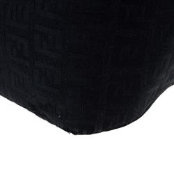 Pre Owned Fendi Black Zucchino Canvas Shoulder Bag