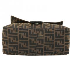 Pre Owned Fendi Tobbaco Zucca Canvas Mama Forever Shoulder Bag