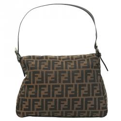 Pre Owned Fendi Tobbaco Zucca Canvas Mama Forever Shoulder Bag