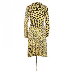 Pre Owned Issa London Yellow Multi-print Wrap Dress S