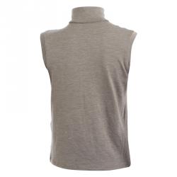 Pre Owned Hermes Brown Silk Knit Sleeveless Top S