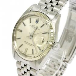 مملوكة مسبقًا ساعة يد رجالية رولكس ديتجاست ستانلس ستيل وذهب أصفر عيار 18 بيج فاتح 36مم