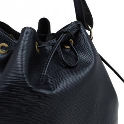 Pre Owned Louis Vuitton Black Epi Leather Petite Noe Bag