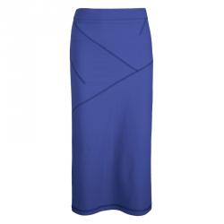 Pre Owned Emporio Armani Green Blue Silk Top Skirt Combo S/L