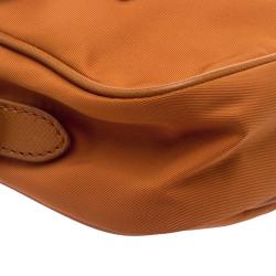 Pre Owned Prada Orange Nylon Crossbody Bag
