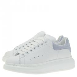 مملوكة مسبقًا Alexander McQueen White Leather Platform Sneakers Size 36