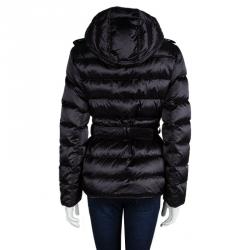 Pre Owned Burberry Black Quilted Down Jacket S