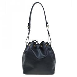 Pre Owned Louis Vuitton Black Epi Leather Petite Noe Bag