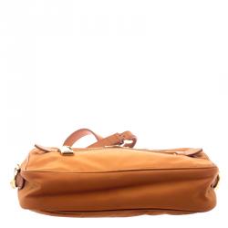 Pre Owned Prada Orange Nylon Crossbody Bag