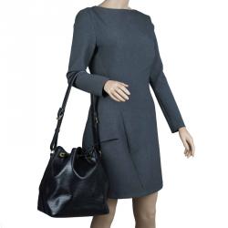 Pre Owned Louis Vuitton Black Epi Leather Petite Noe Bag