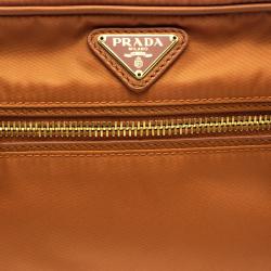 Pre Owned Prada Orange Nylon Crossbody Bag