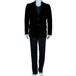 Pre Owned Z Zegna Men's Black Corduroy Blazer L