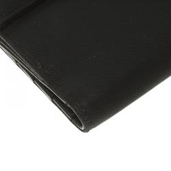 Pre Owned Prada Black Nylon Compact Wallet
