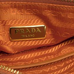 Pre Owned Prada Orange Nylon Crossbody Bag