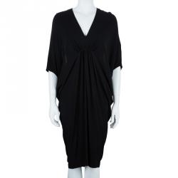 Pre Owned Lanvin Black V-neck Dress M