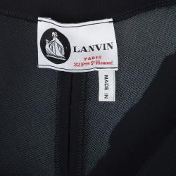 Pre Owned Lanvin Black V-neck Dress M