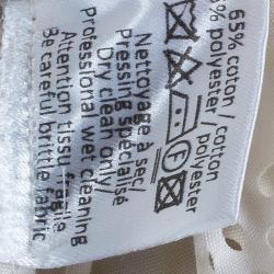 Azzedine Alaia Eyelet Cream Button Down Shirt M