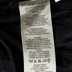 Pre Owned Burberry Black Quilted Down Jacket S