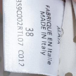 Azzedine Alaia Eyelet Cream Button Down Shirt M