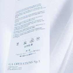 Pre Owned Armani Junior White Logo Embroidered Polo Shirt 4 Yrs