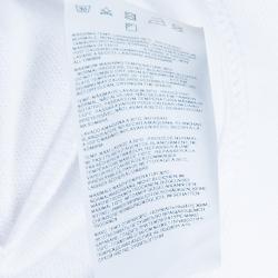 Pre Owned Armani Junior White Logo Embroidered Polo Shirt 4 Yrs