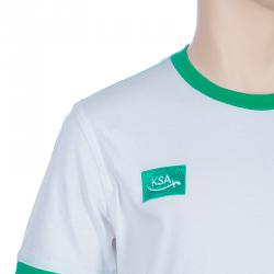 Pre Owned Armani Junior White Logo Embroidered Crew Neck T Shirt 10 Yrs