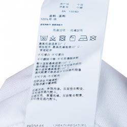 Pre Owned Armani Junior White Logo Embroidered Polo Shirt 8 Yrs