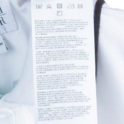 Pre Owned Armani Junior White Logo Embroidered Polo Shirt 8 Yrs