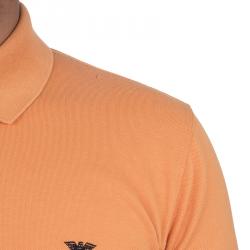 Pre Owned Armani Junior Orange Logo Embroidered Polo Shirt 16 Yrs
