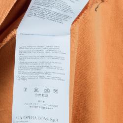 Pre Owned Armani Junior Orange Logo Embroidered Polo Shirt 16 Yrs