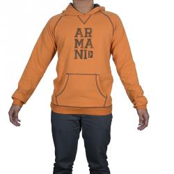 Pre Owned Armani Junior Orange Logo Print Hoodie 16 Yrs