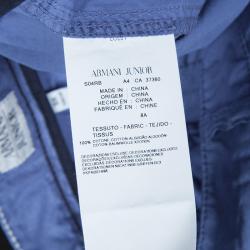 Pre Owned Armani Junior Blue Cotton Cargo Shorts 8 Yrs 