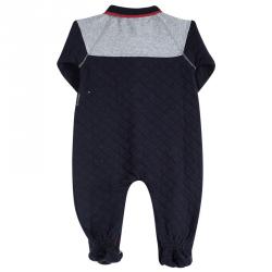 Pre Owned Armani Baby Navy Blue Quilted Long Sleeve Onesie 6 Months