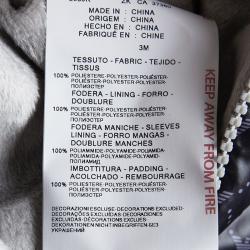 Pre Owned Armani Baby Logo Printed Hooded Snowsuit , Booties and Gloves Set 3 Months